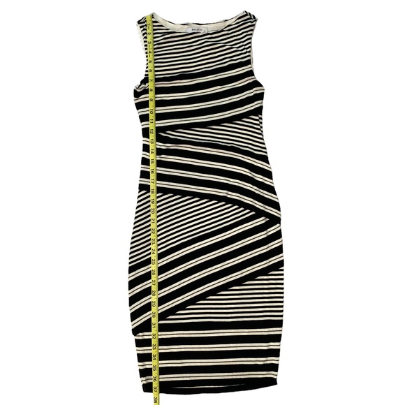 NWT Anthropologie Bailey B/W Striped Bodycon Dress - Picture 6 of 8